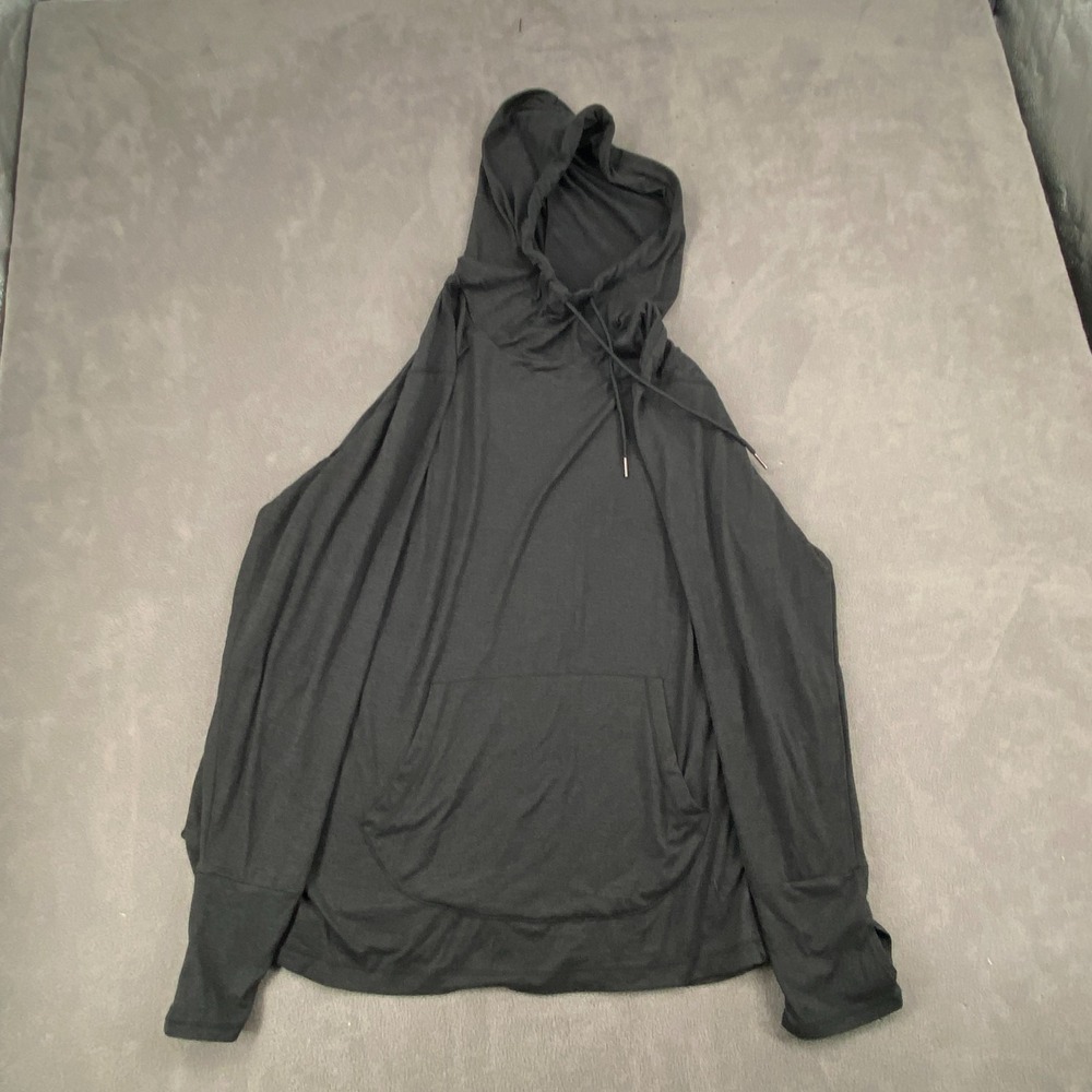 RBX Tunic Hoodie Womens 1X Black Performance Oversized Fit‎ Round Hem Drawstring